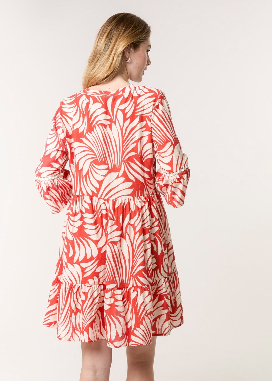 Blue Vanilla Orange Ric Rac Smock Shirt Dress