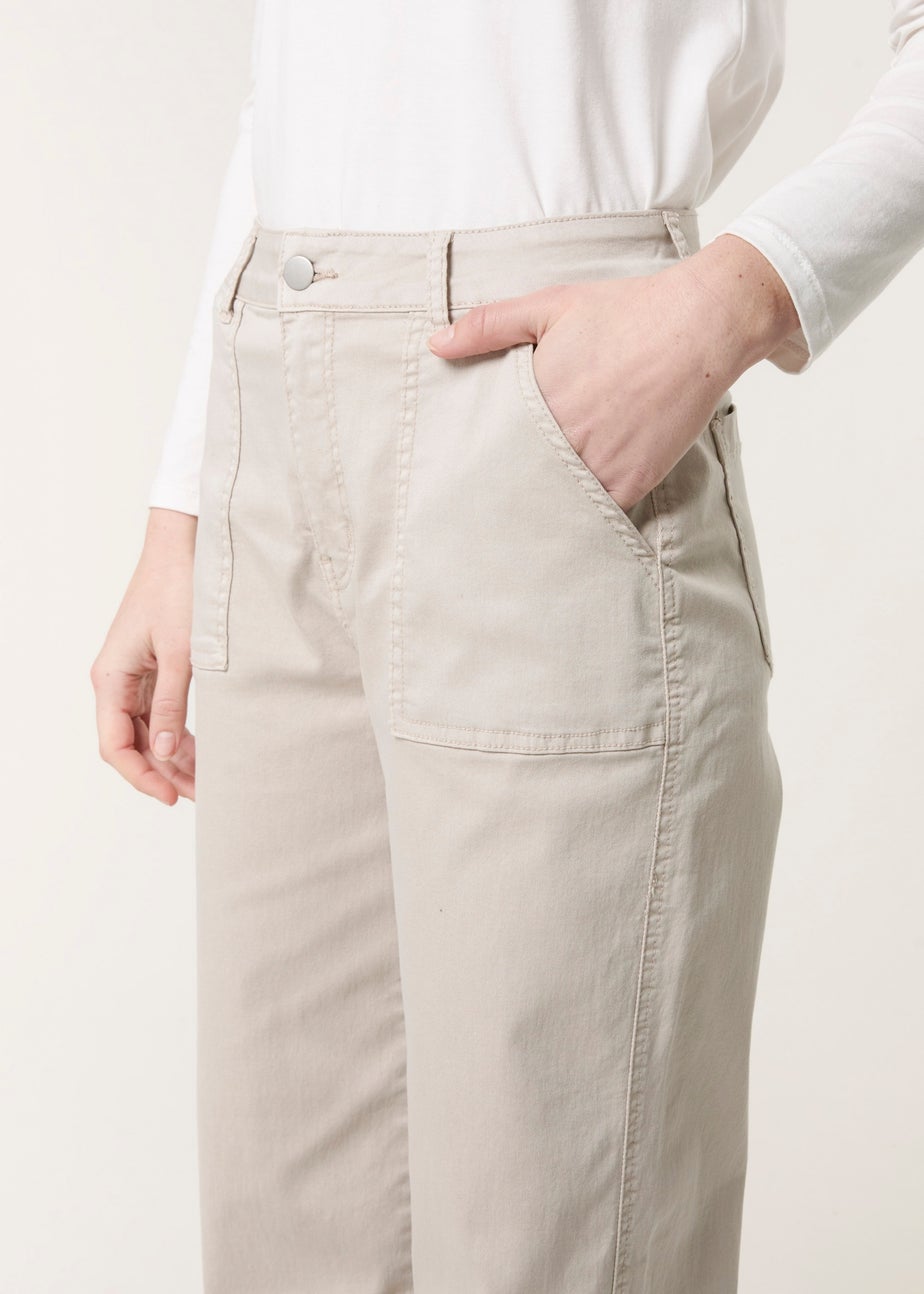 Blue Vanilla Sand Wide Leg Pocket Trouser