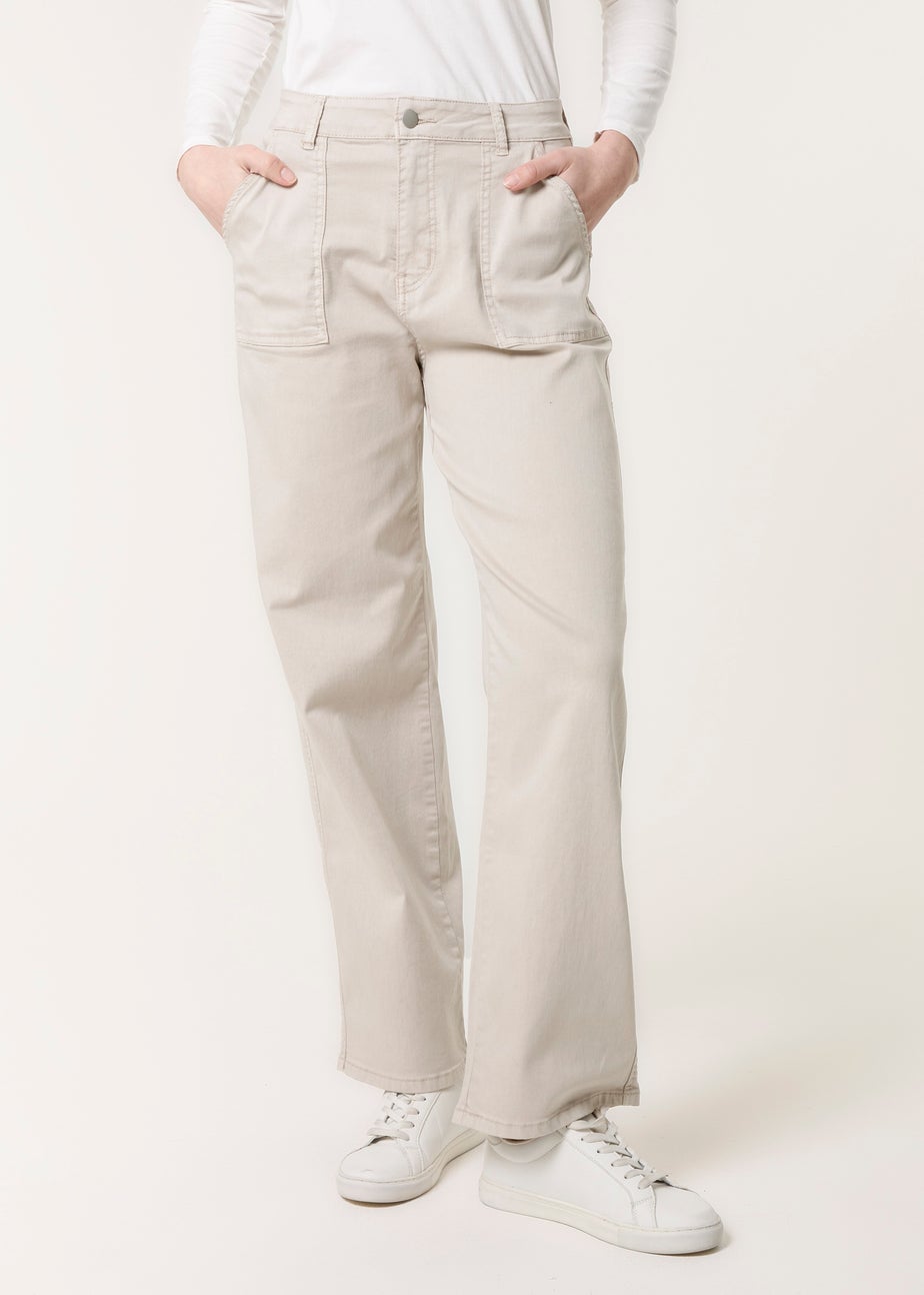 Blue Vanilla Sand Wide Leg Pocket Trouser