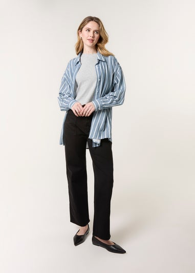 Blue Vanilla Black Wide Leg Pocket Trouser