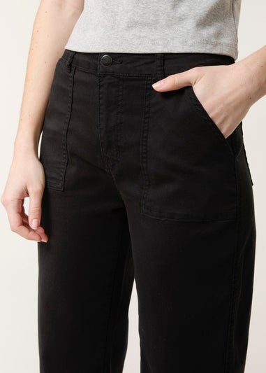 Blue Vanilla Black Wide Leg Pocket Trouser
