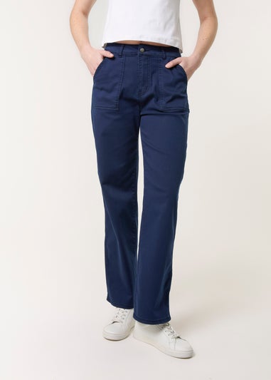 Blue Vanilla Navy Wide Leg Pocket Trouser