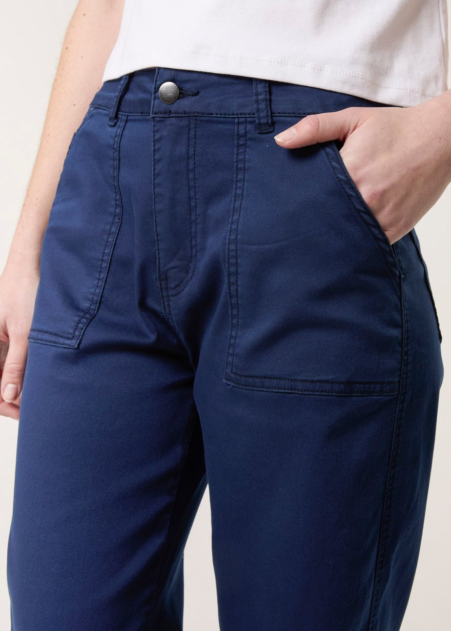 Blue Vanilla Navy Wide Leg Pocket Trouser