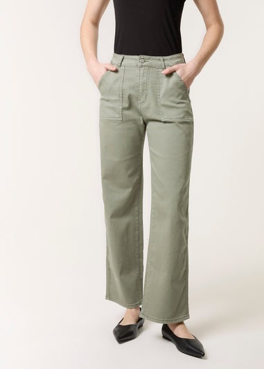 Blue Vanilla Khaki Wide Leg Pocket Trouser