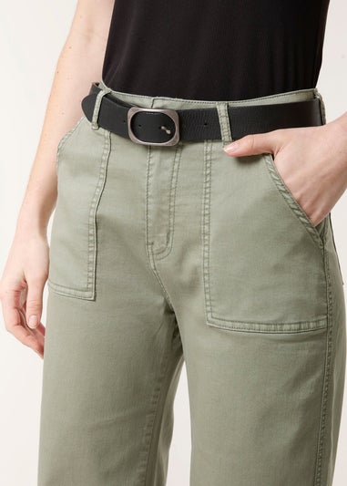 Blue Vanilla Khaki Wide Leg Pocket Trouser
