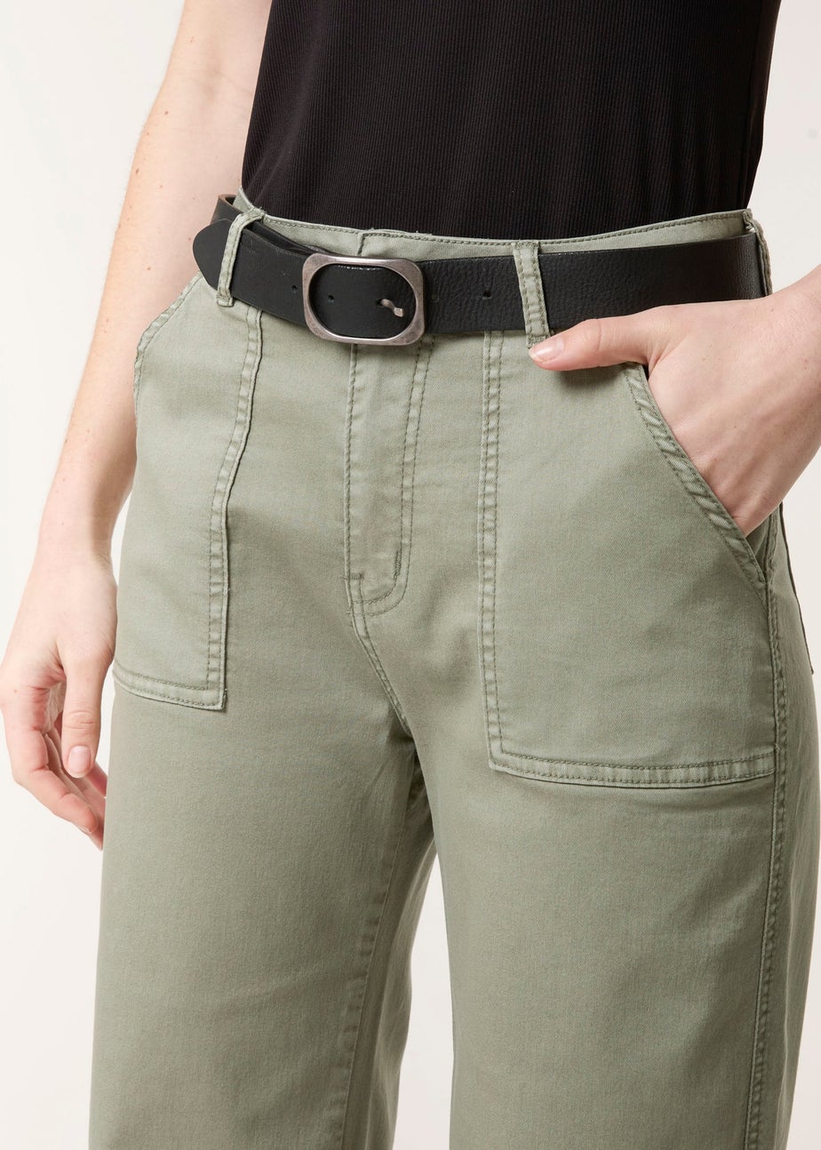 Blue Vanilla Khaki Wide Leg Pocket Trouser