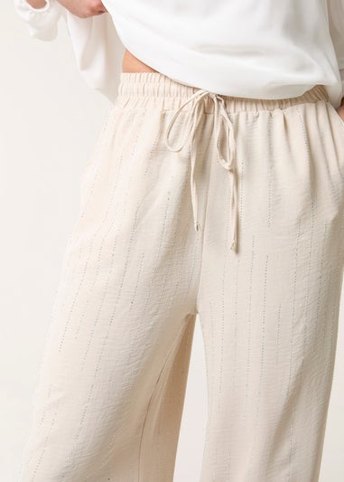 Blue Vanilla Stone Sparkle Wide Leg Trouser