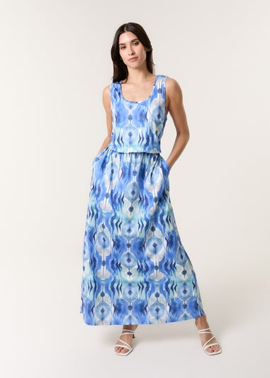 Blue Vanilla Blue Bubble Hem Maxi Dress