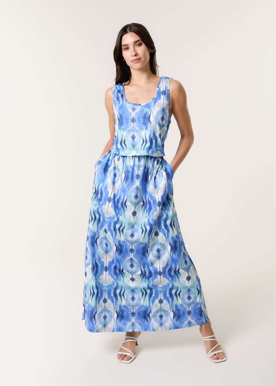 Blue Vanilla Blue Bubble Hem Maxi Dress