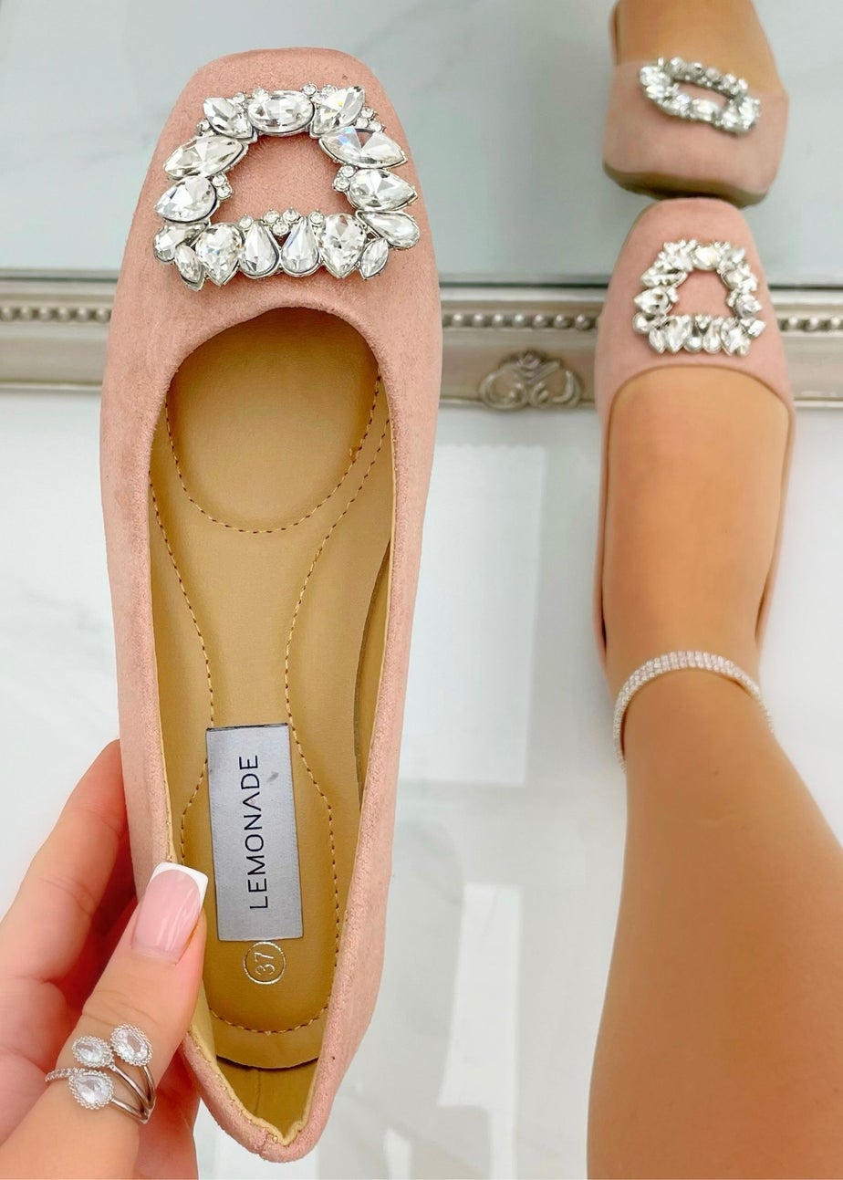 Love Lemonade Pink Crystal Buckle Dainty Dolly Shoes