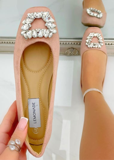 Love Lemonade Pink Crystal Buckle Dainty Dolly Shoes