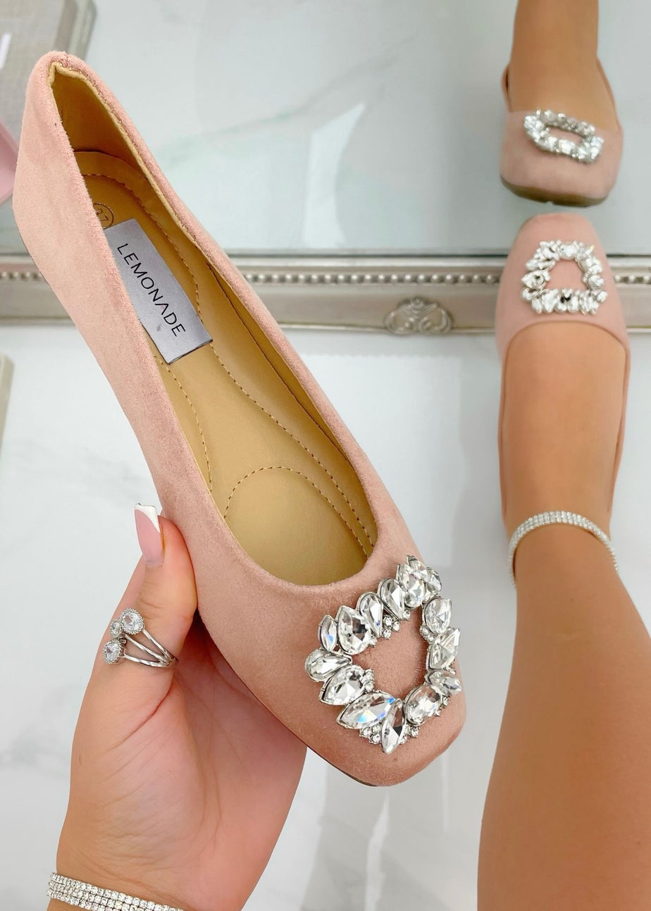 Love Lemonade Pink Crystal Buckle Dainty Dolly Shoes