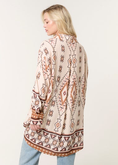 Blue Vanilla Stone Shirt With Geometric Print