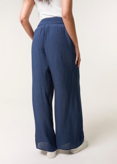 Blue Vanilla Navy Shirred Trouser