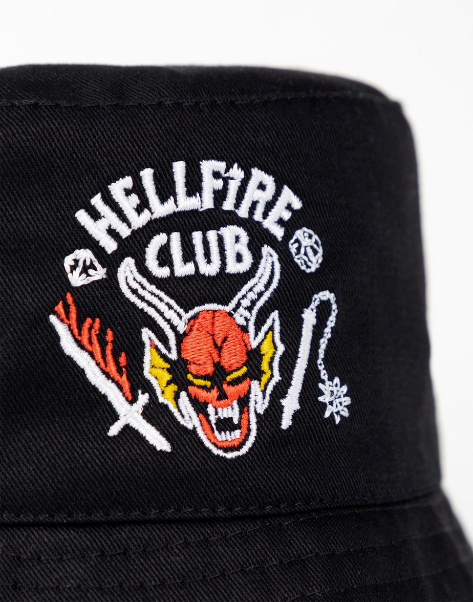 Vanilla Underground Stranger Things Black Hellfire Club Bucket Hat