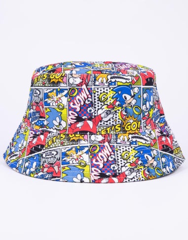 Sonic the Hedgehog Multi Comic Book Bucket Hat