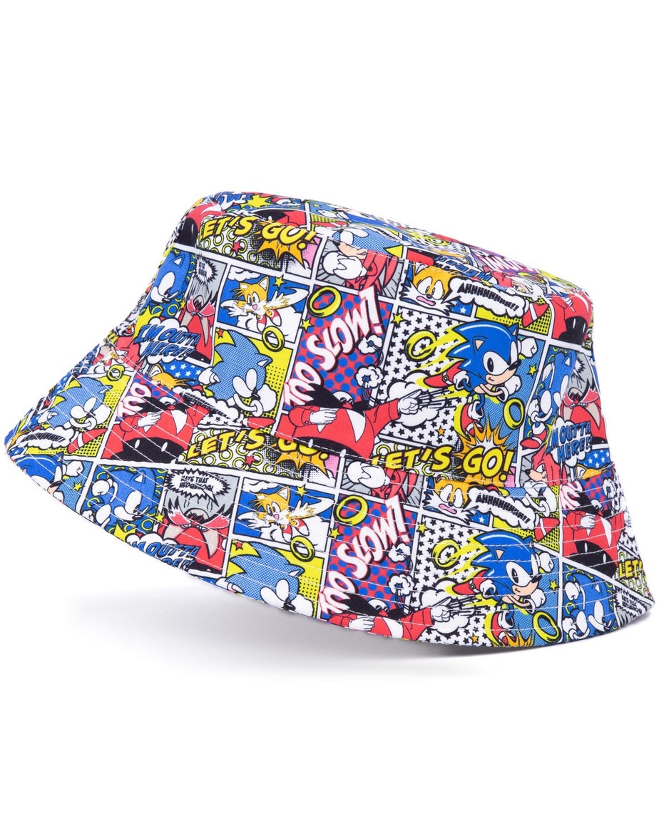 Sonic the Hedgehog Multi Comic Book Bucket Hat