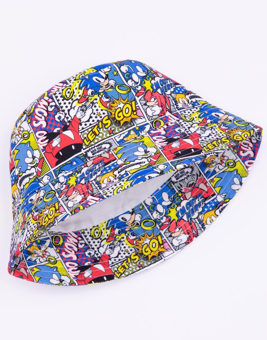 Sonic the Hedgehog Multi Comic Book Bucket Hat