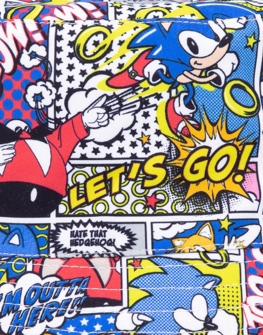 Sonic the Hedgehog Multi Comic Book Bucket Hat