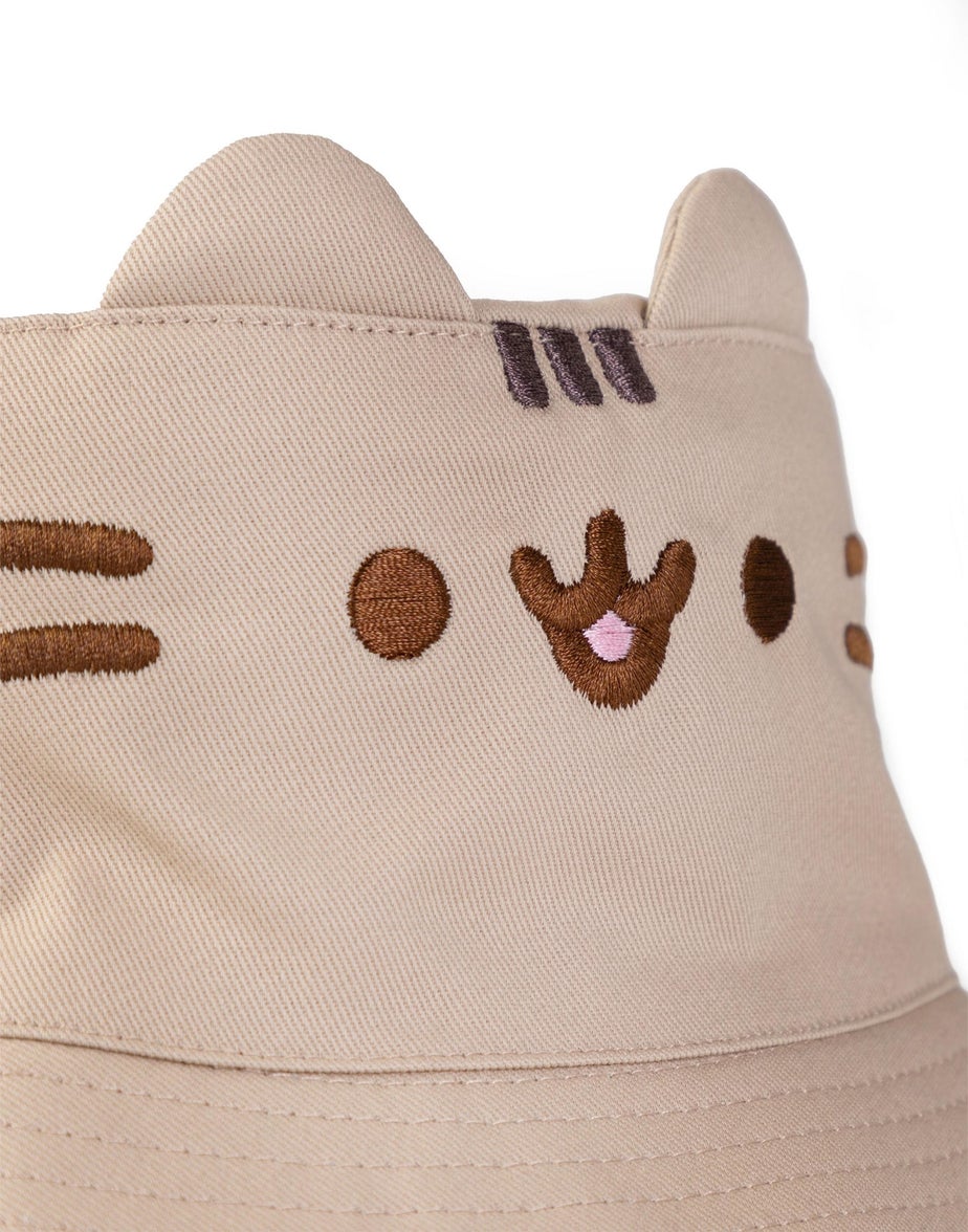 Vanilla Underground Pusheen Beige Novelty Face Bucket Hat