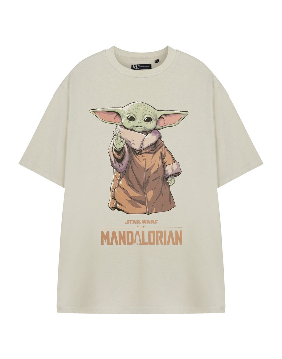 Star Wars The Mandalorian Beige Grogu Baby Yoda T Shirt
