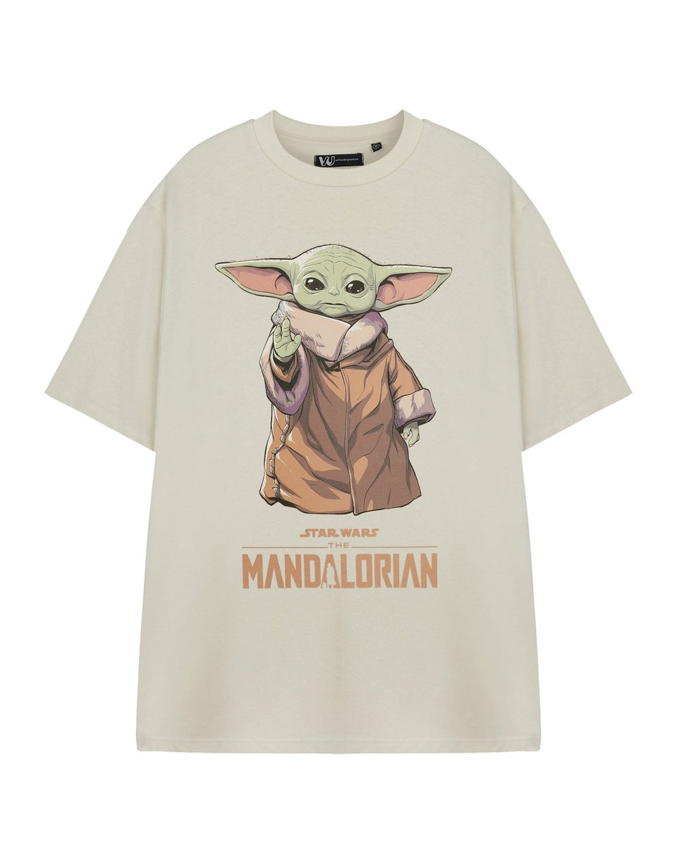 Star Wars The Mandalorian Beige Grogu Baby Yoda T Shirt