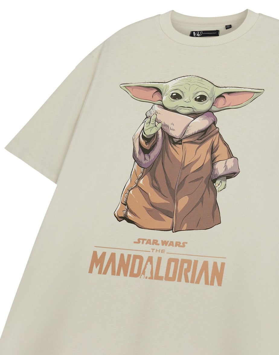 Star Wars The Mandalorian Beige Grogu Baby Yoda T Shirt