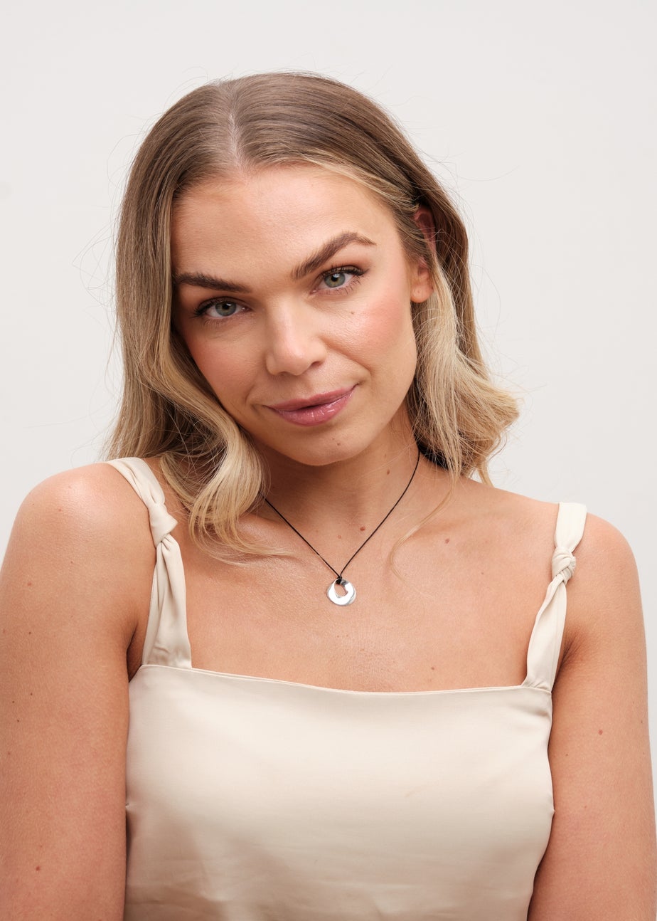 Simply Silver Sterling Silver 925 Cord Open Pendant