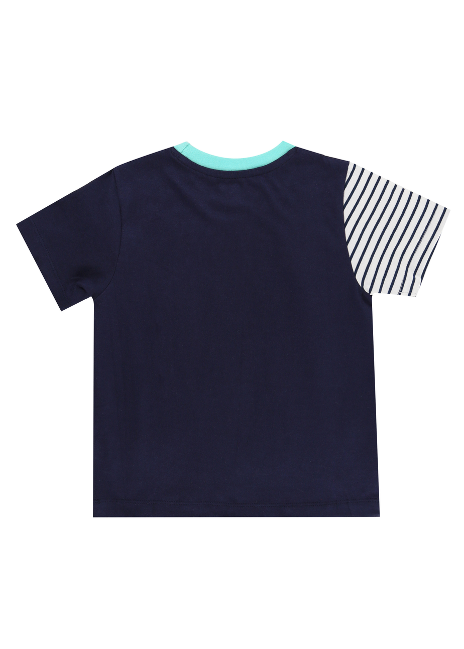 Lilly & Sid Navy Octopus Applique T Shirt (0-7 Years)