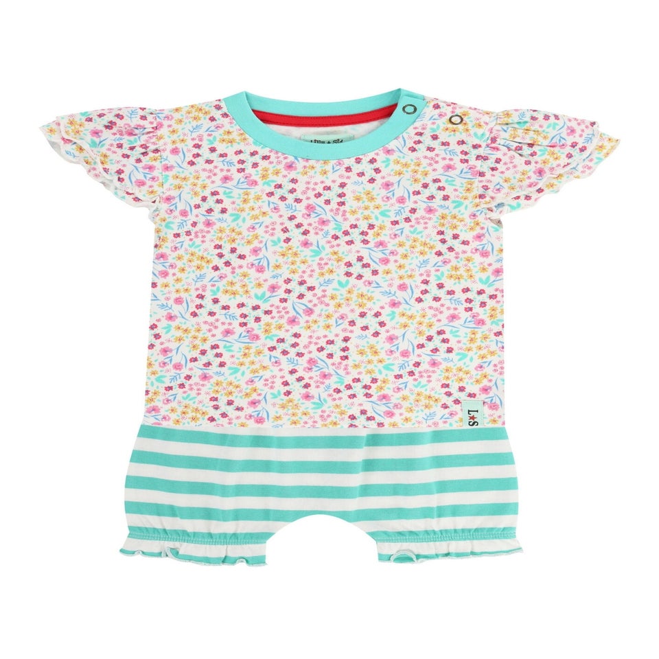 Lilly & Sid Multi Mini Floral Print Top & Short Set (0- 24 Months)