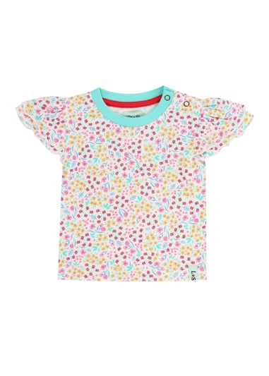 Lilly & Sid Multi Mini Floral Print Top & Short Set (0- 24 Months)