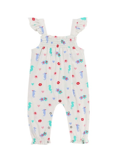 Lilly & Sid Multicoloured Seahorse Print Romper (0- 24 Months)