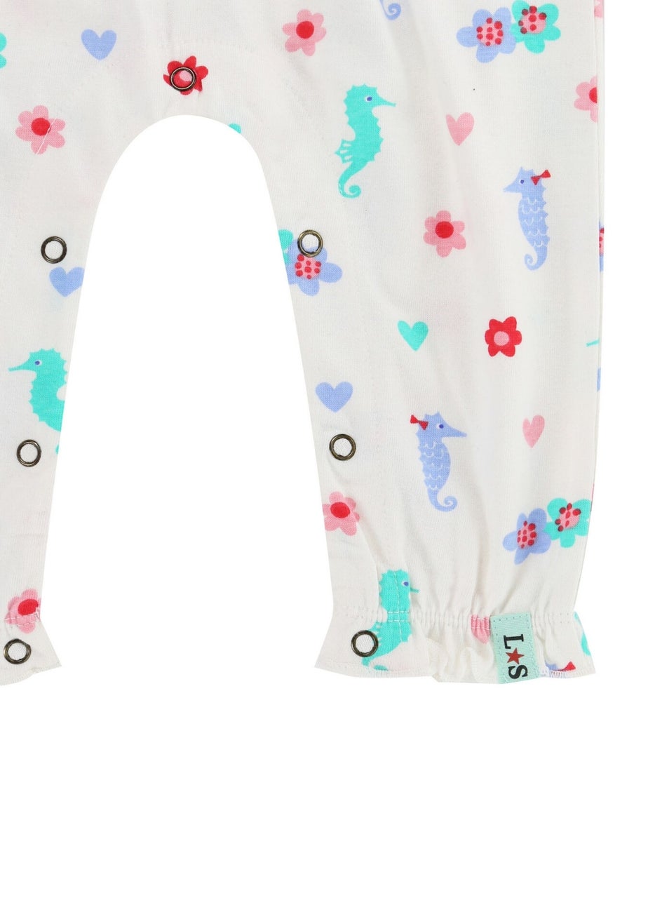Lilly & Sid Multicoloured Seahorse Print Romper (0- 24 Months)