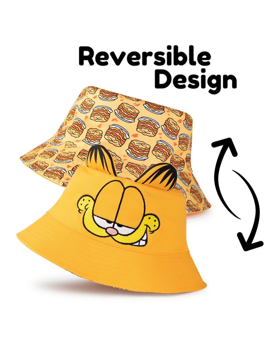 Vanilla Underground Garfield Orange Reversible Face & Lasagne Bucket Hat