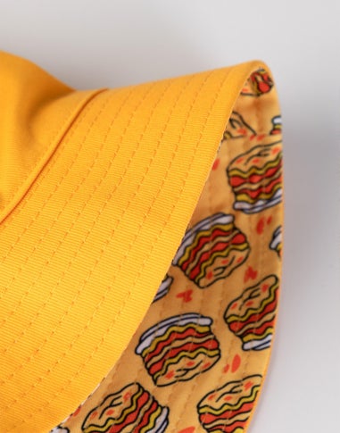 Vanilla Underground Garfield Orange Reversible Face & Lasagne Bucket Hat