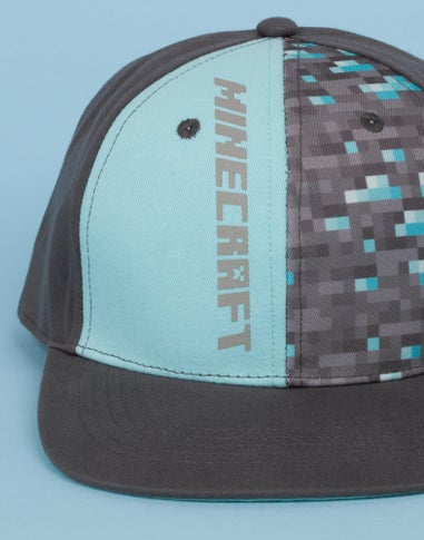Minecraft Grey Diamond Ore Kids Youth Snapback Cap