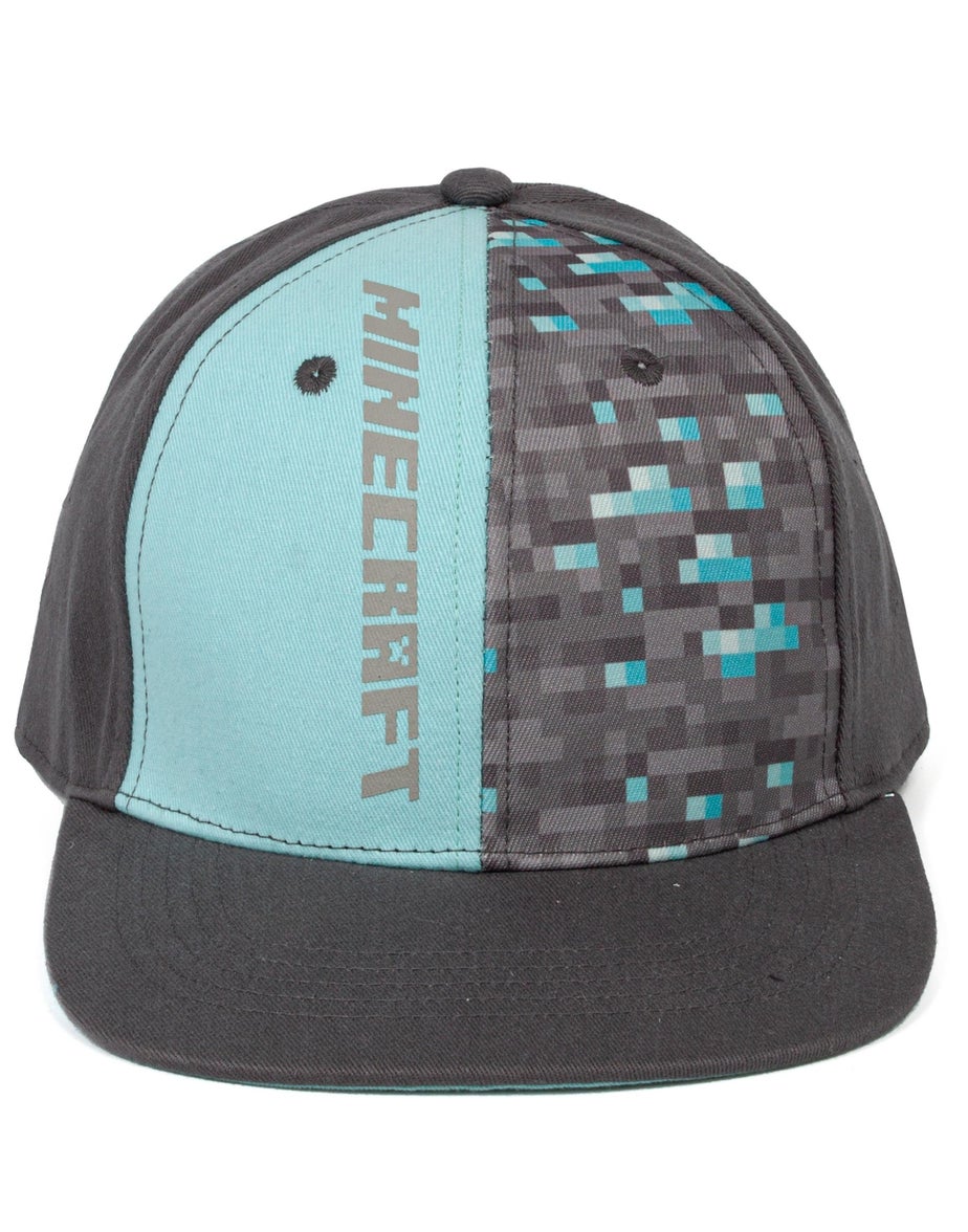 Minecraft Grey Diamond Ore Kids Youth Snapback Cap