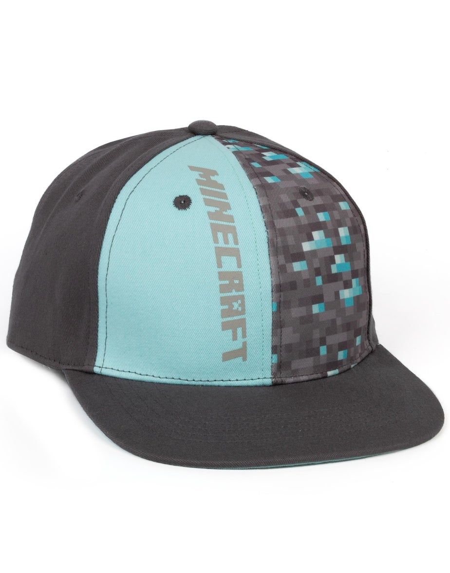 Minecraft Grey Diamond Ore Kids Youth Snapback Cap
