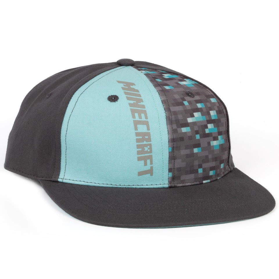 Minecraft  Grey Diamond Ore Kids Youth Snapback Cap