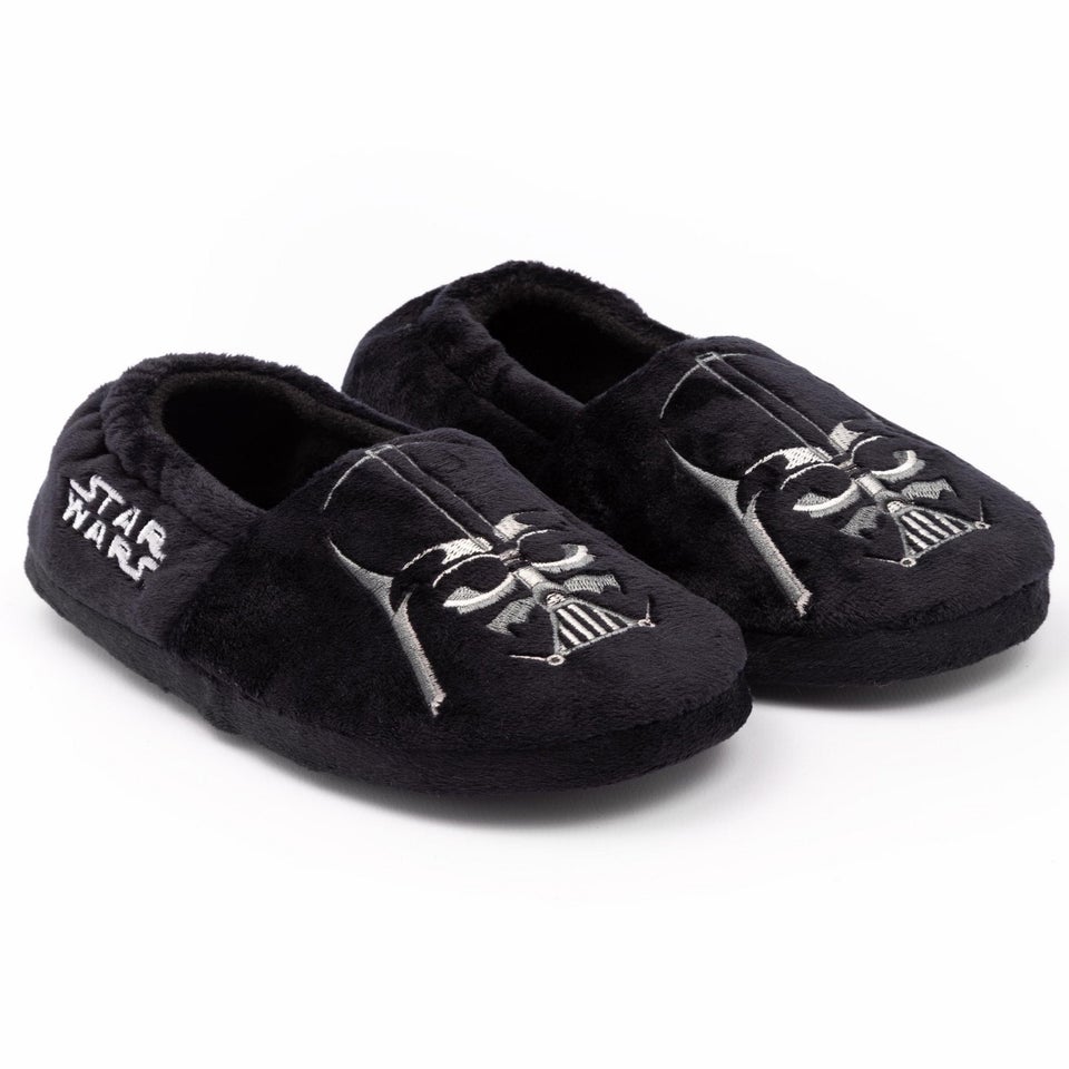 Star Wars Black Darth Vader Kids Slippers (Younger 10-Older 4)