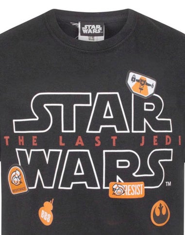 Star Wars Kids Black Badges T Shirt (5-14 Years)