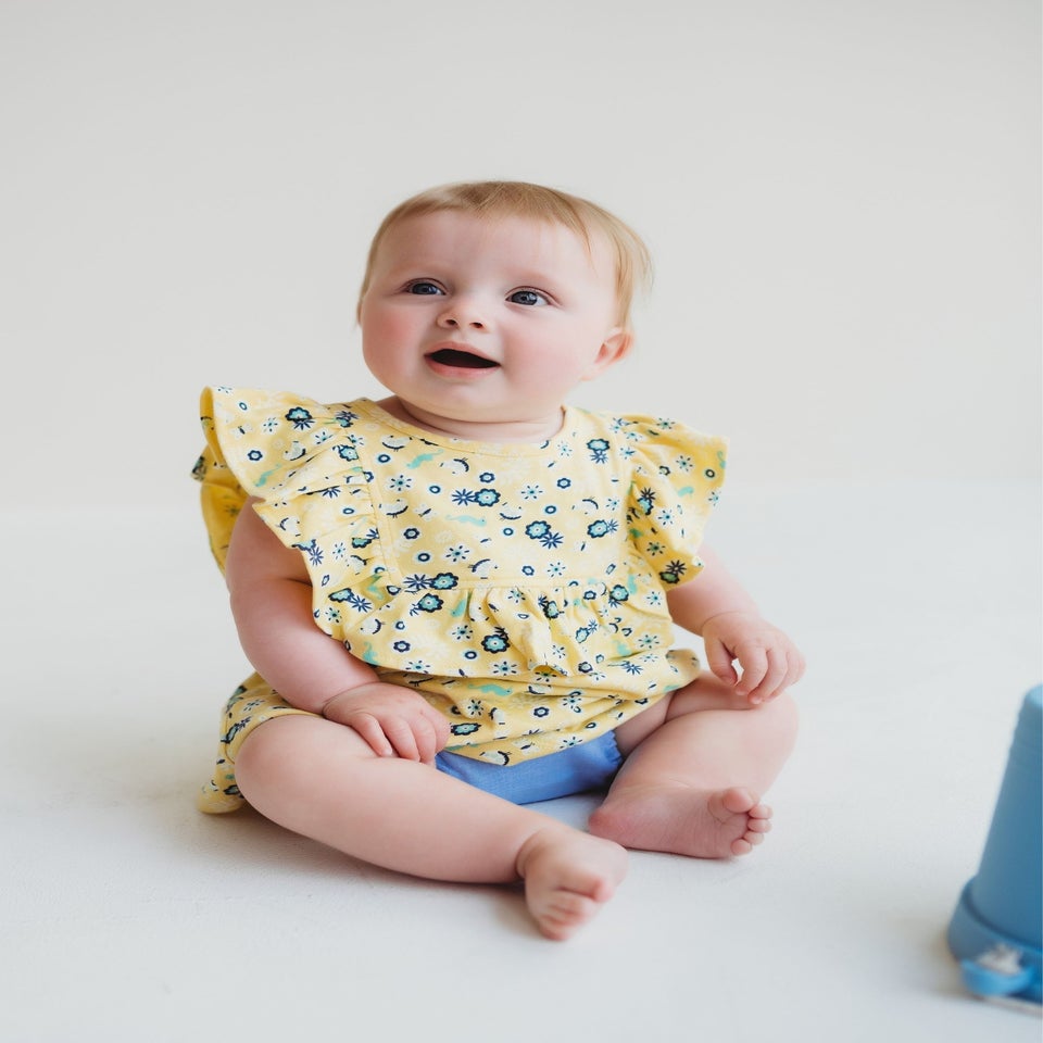 Lilly & Sid Multicoloured Sea Floral Print Top & Pant Set (0- 24 Months)