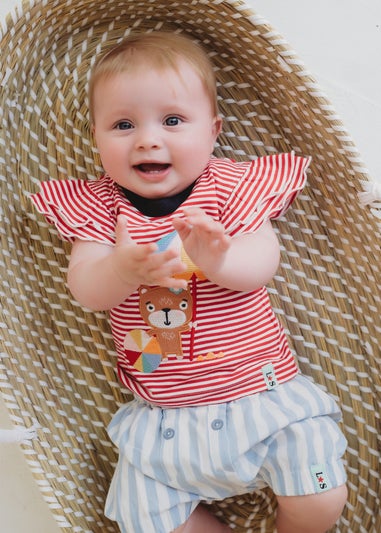 Lilly & Sid Multic Lilly At The Beach Applique Top & Short Set (0- 24 Months)