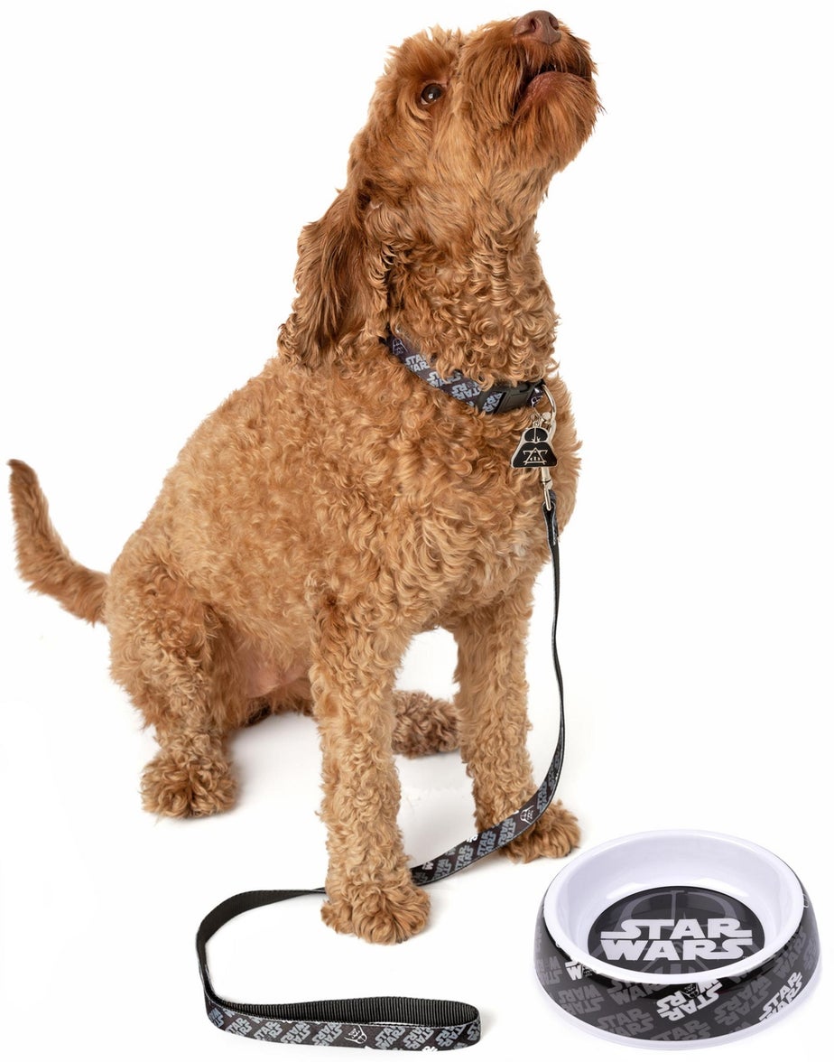 Star Wars Black Dog Bowl Collar Charm & Lead Gift Set