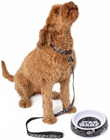 Star Wars Black Dog Bowl Collar Charm & Lead Gift Set