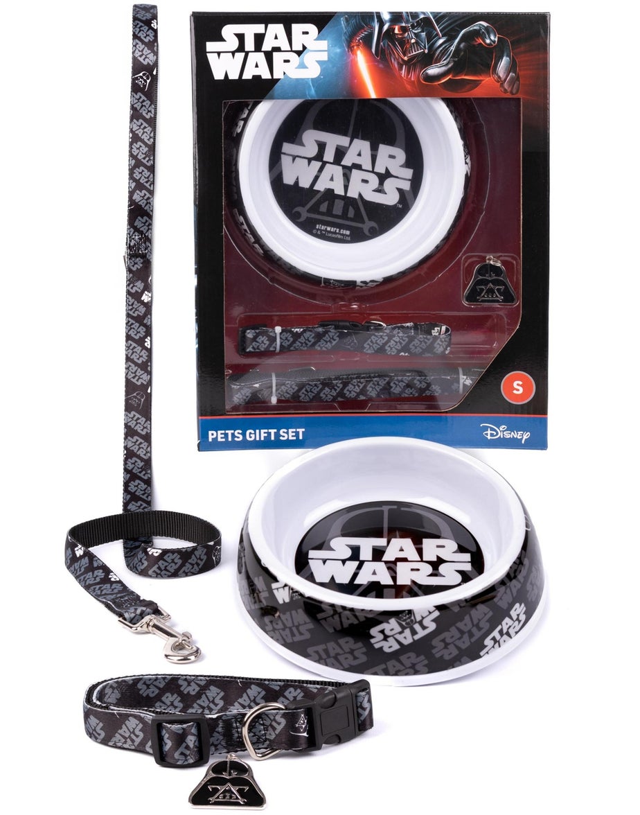 Star Wars Black Dog Bowl Collar Charm & Lead Gift Set