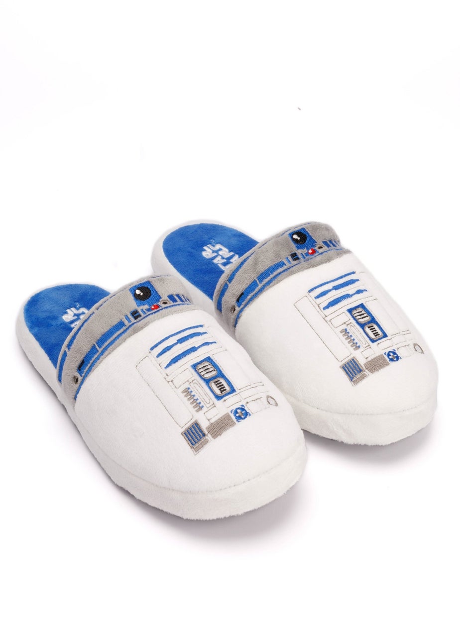 Star Wars White R2 D2 Mule Slippers