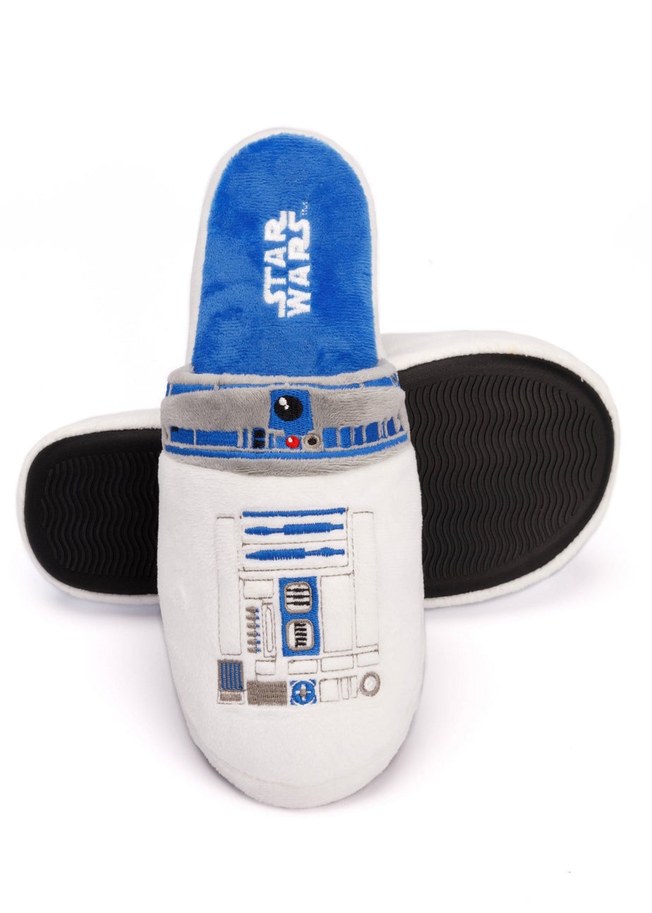 Star Wars White R2 D2 Mule Slippers