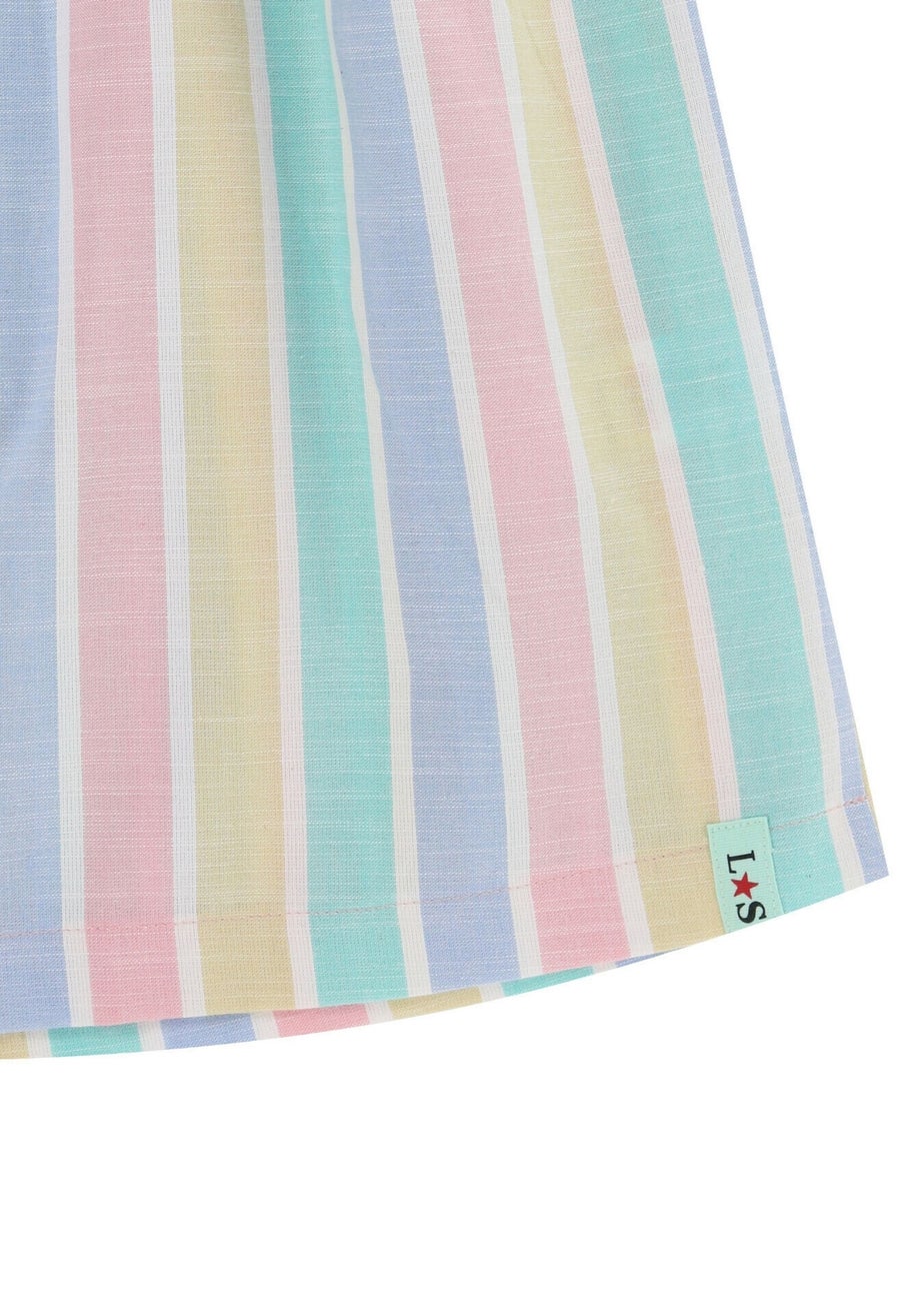 Lilly & Sid Multicoloured Lilly & Deckchair Stripe Print Dress (0-8 Years)