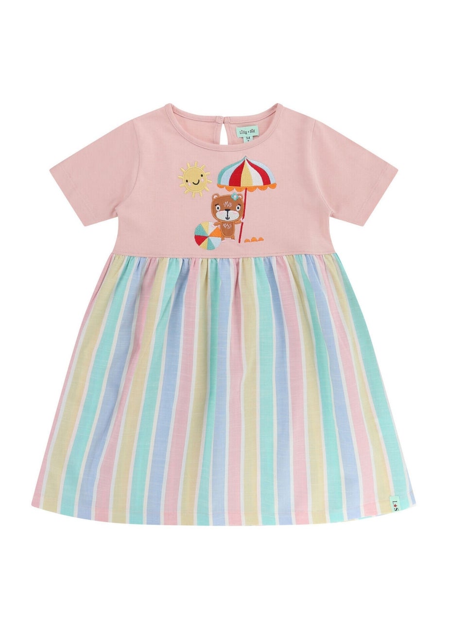 Lilly & Sid Multicoloured Lilly & Deckchair Stripe Print Dress (0-8 Years)